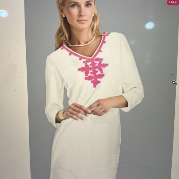 Barbara Gerwit embroidery lime green tunic size large perfect for a cruise - Picture 9 of 10